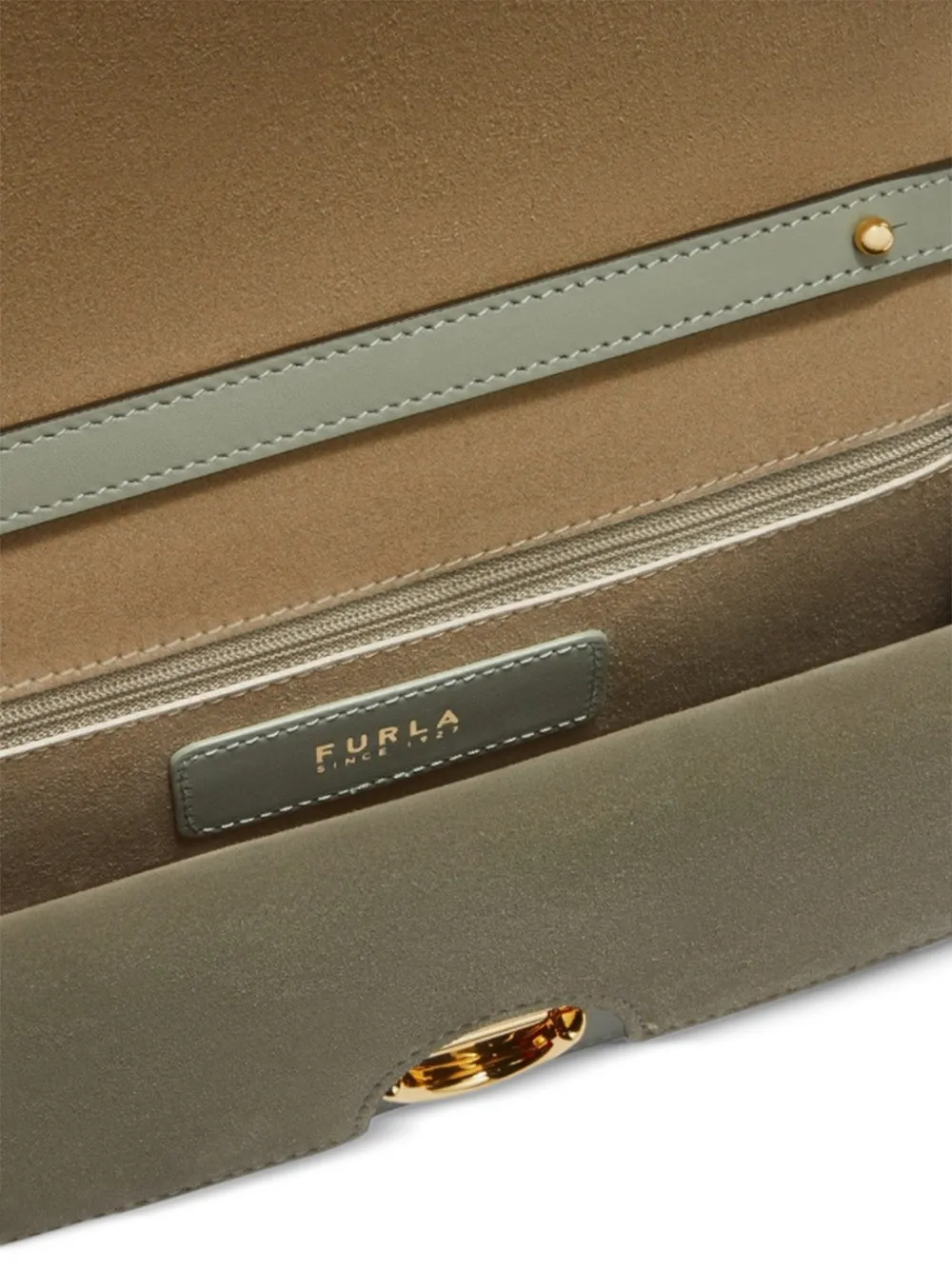 Furla Schoudertas met logoplakkaat Groen