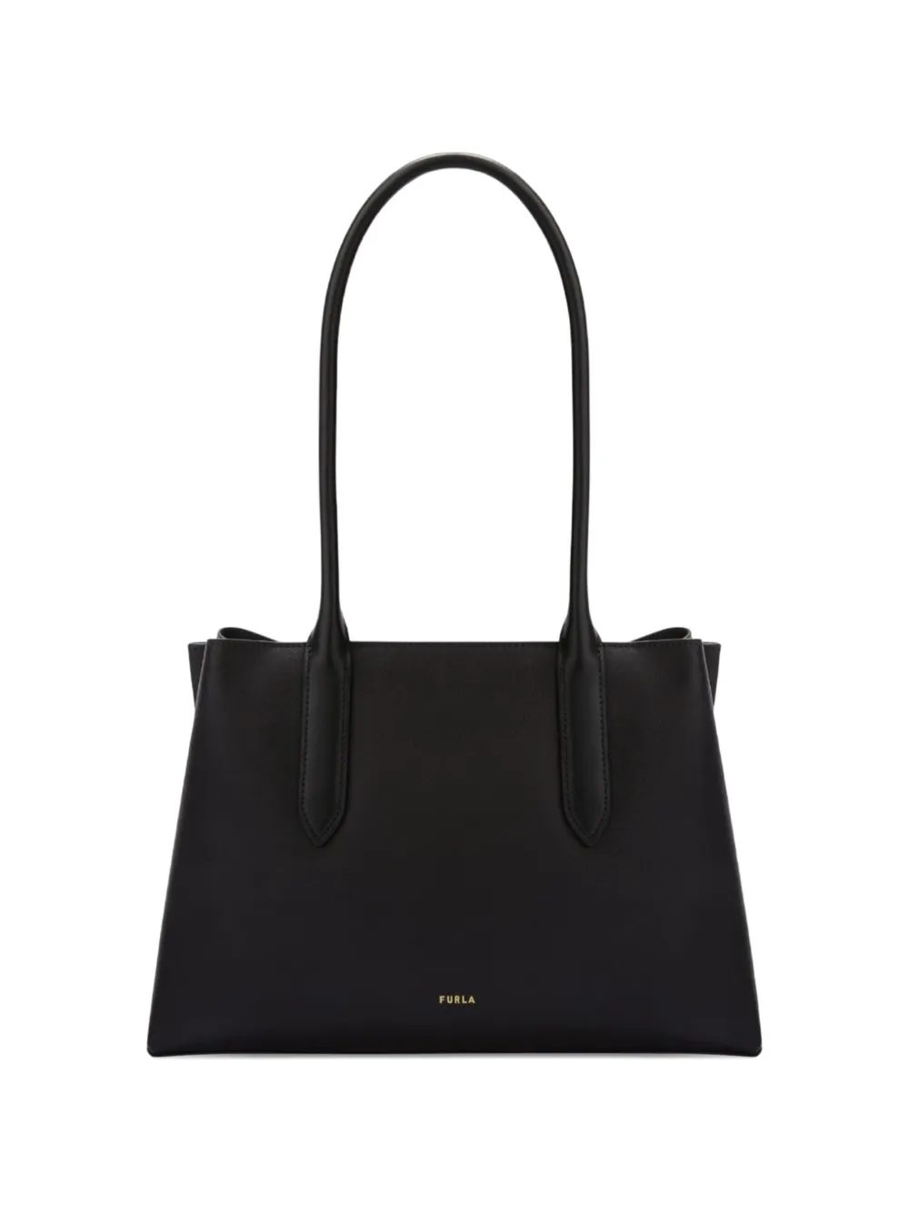 Furla Leren shopper met logoprint Zwart