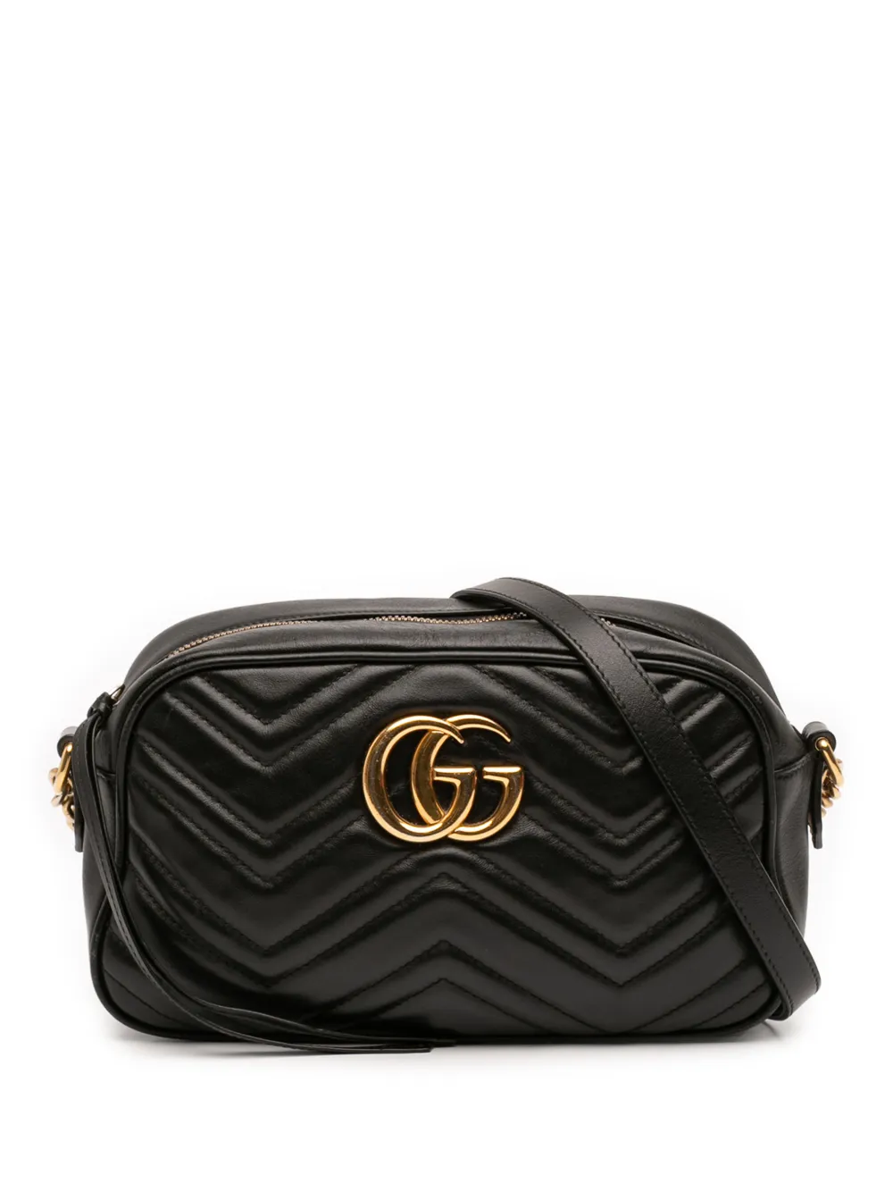 Gucci Pre-Owned 2000-2015 Small GG Marmont Matelasse Leather crossbody bag - Nero