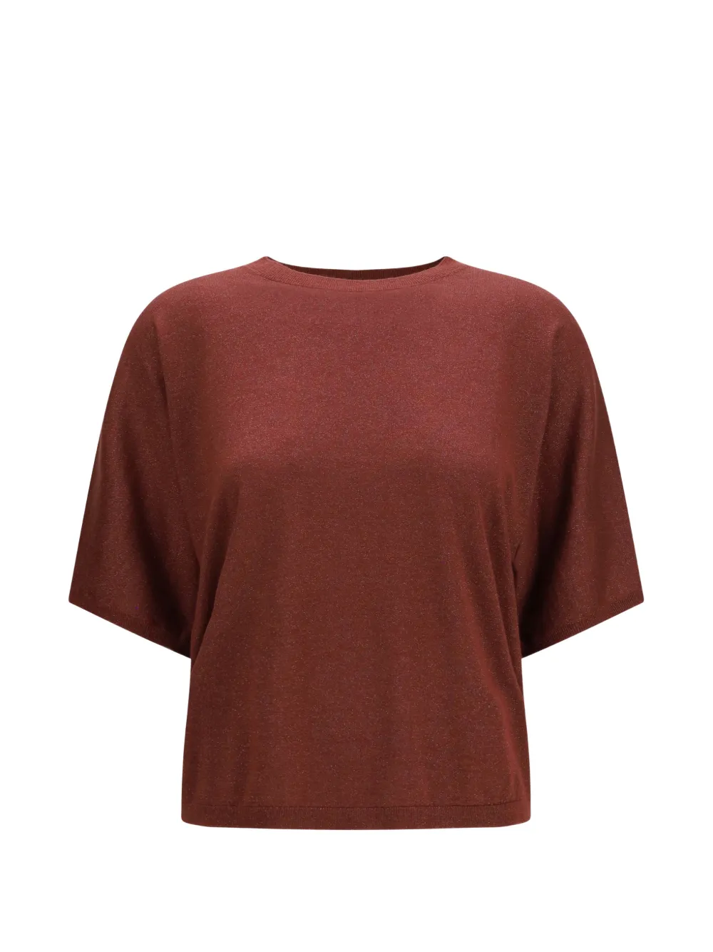 Brunello Cucinelli short-sleeve round-neck cashmere T-shirt - Rosso
