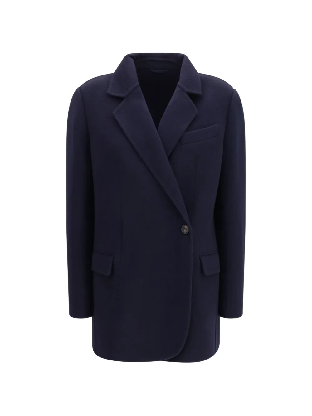 Brunello Cucinelli single-breasted merino wool jacket - Blu