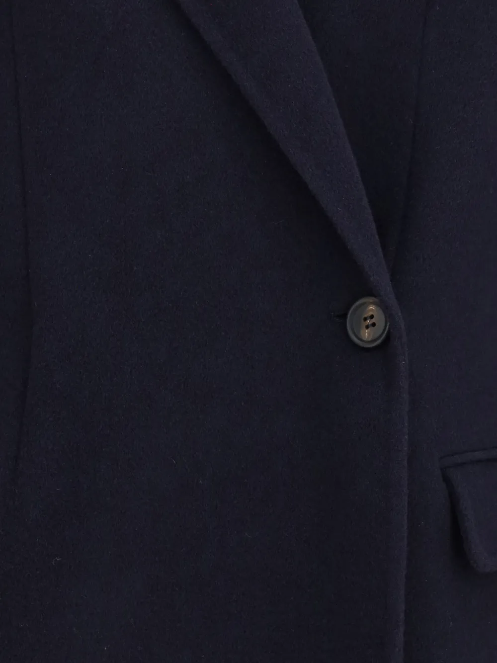 Brunello Cucinelli Merinowollen jack met enkele rij knopen Blauw