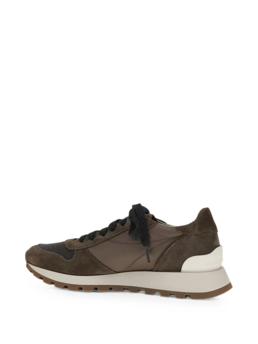 Brunello Cucinelli Monile suede-panelled sneakers Bruin