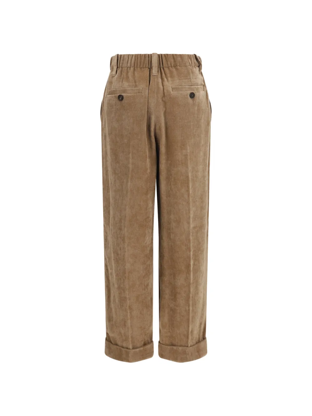 Brunello Cucinelli Ribfluwelen plooibroek Bruin