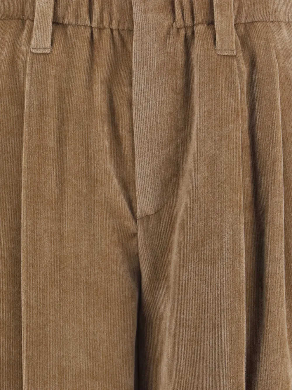 Brunello Cucinelli Ribfluwelen plooibroek Bruin