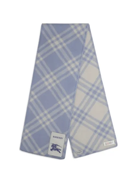 Burberry check brushed wool scarf