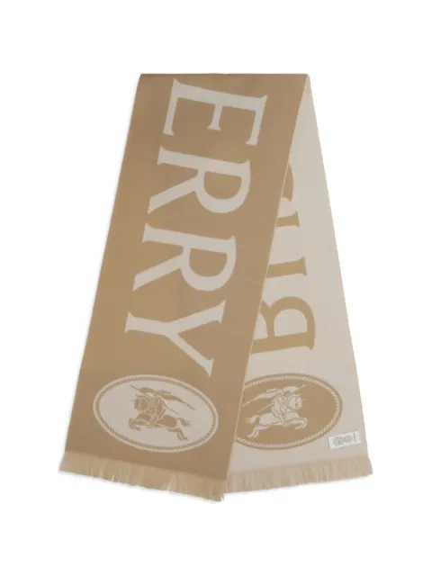 Burberry logo wool scarf