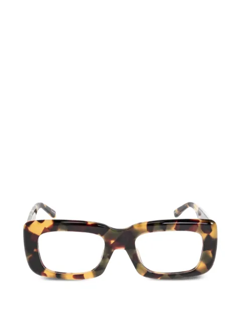 The Attico tortoiseshell-effect rectangle-frame glasses