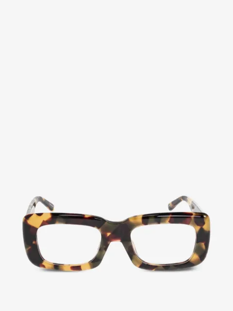 The Attico tortoiseshell-effect rectangle-frame glasses