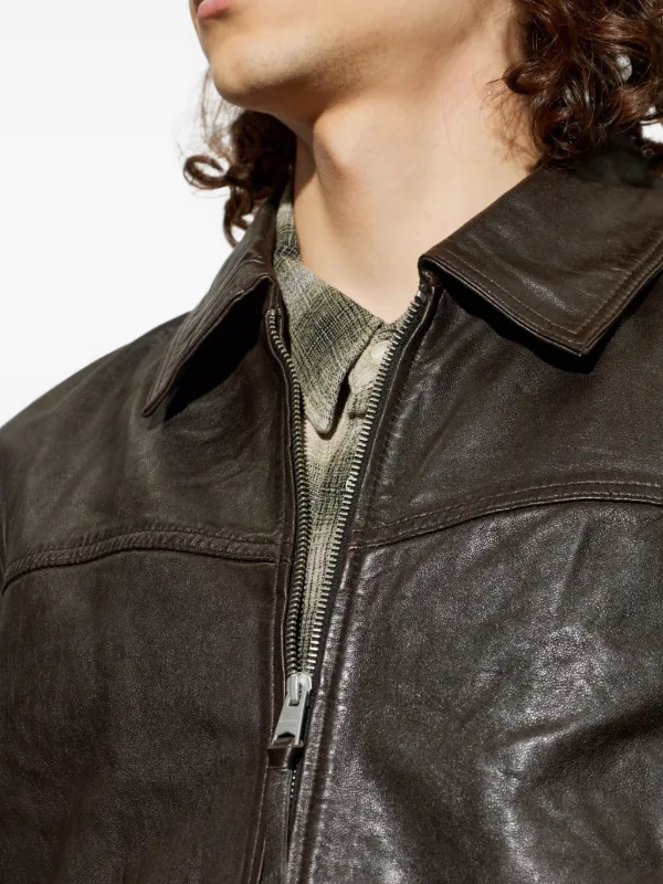 AllSaints Tune lamb-leather Jacket | Brown | FARFETCH