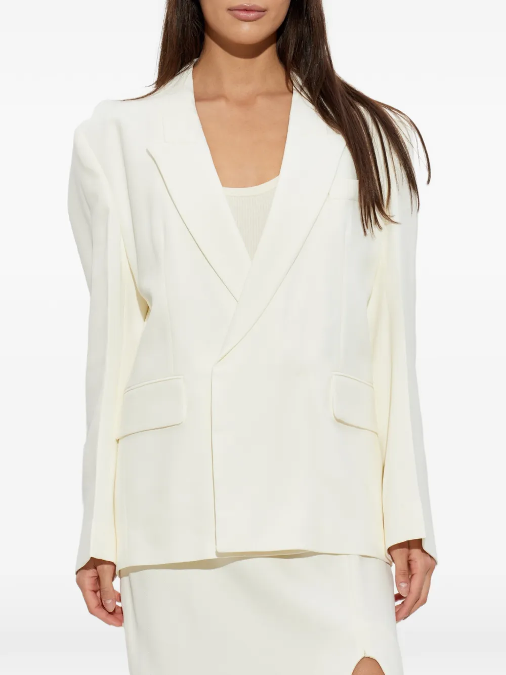 Victoria Beckham Blazer met dubbele rij knopen Wit