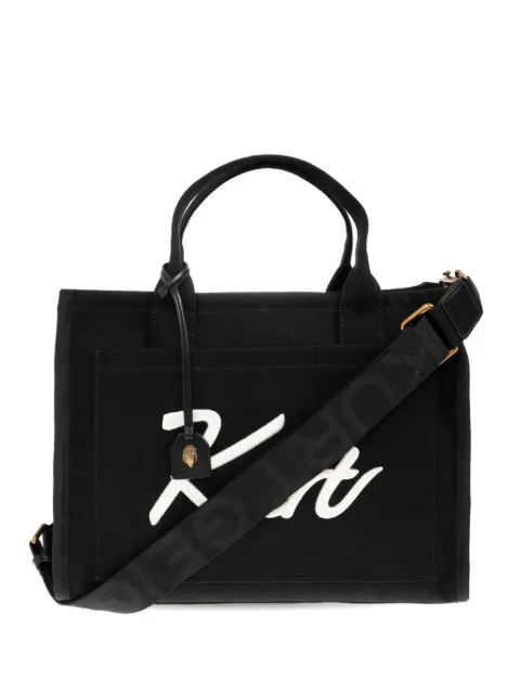 Kurt Geiger London embroidered logo-strap tote bag
