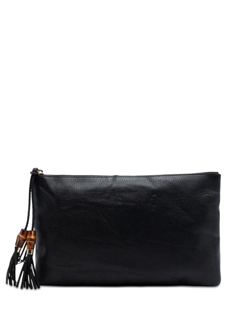 Gucci Pre-Owned 2016-2026 Calfskin Bamboo Tassel clutch bag - Nero
