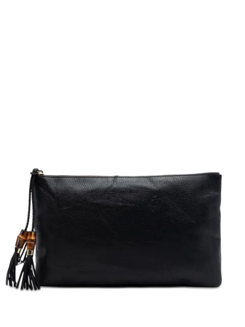 Gucci Pre-Owned 2016-2026 Calfskin Bamboo Tassel clutch bag