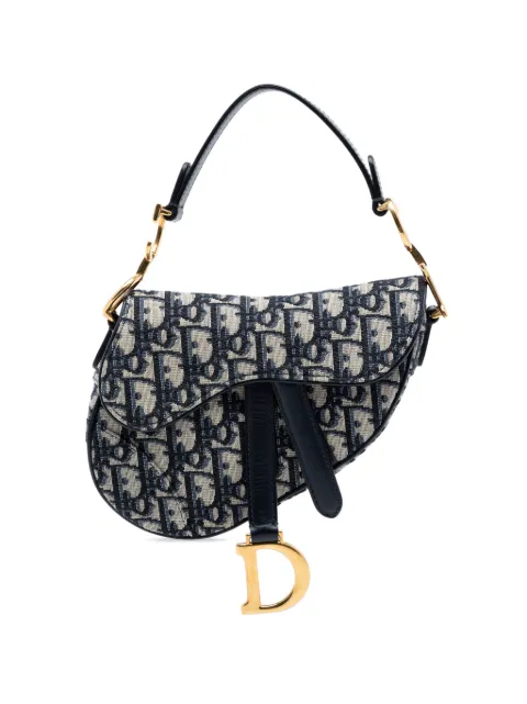 Christian Dior Pre-Owned 2018 Mini Oblique Canvas Saddle Bag satchel