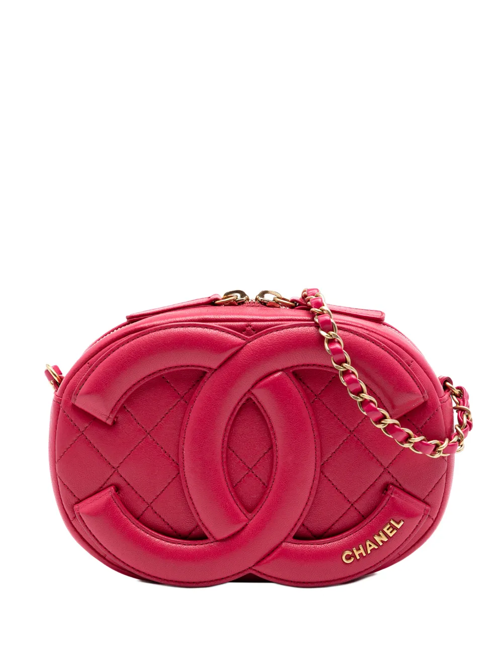 CHANEL Pre-Owned 2019 Lambskin Coco Midnight Camera Bag crossbody bag - Rosa