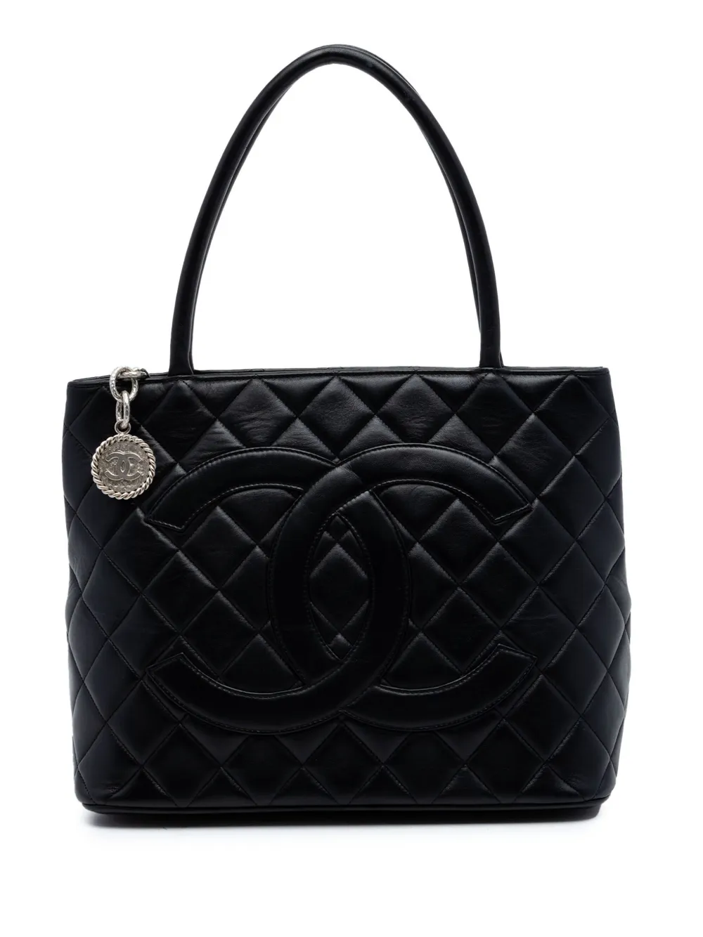 CHANEL Pre-Owned 2000-2002 Lambskin Medallion tote bag - Schwarz