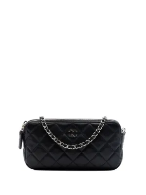 CHANEL Pre-Owned 2018 Caviar CC Filigree Clutch With Chain