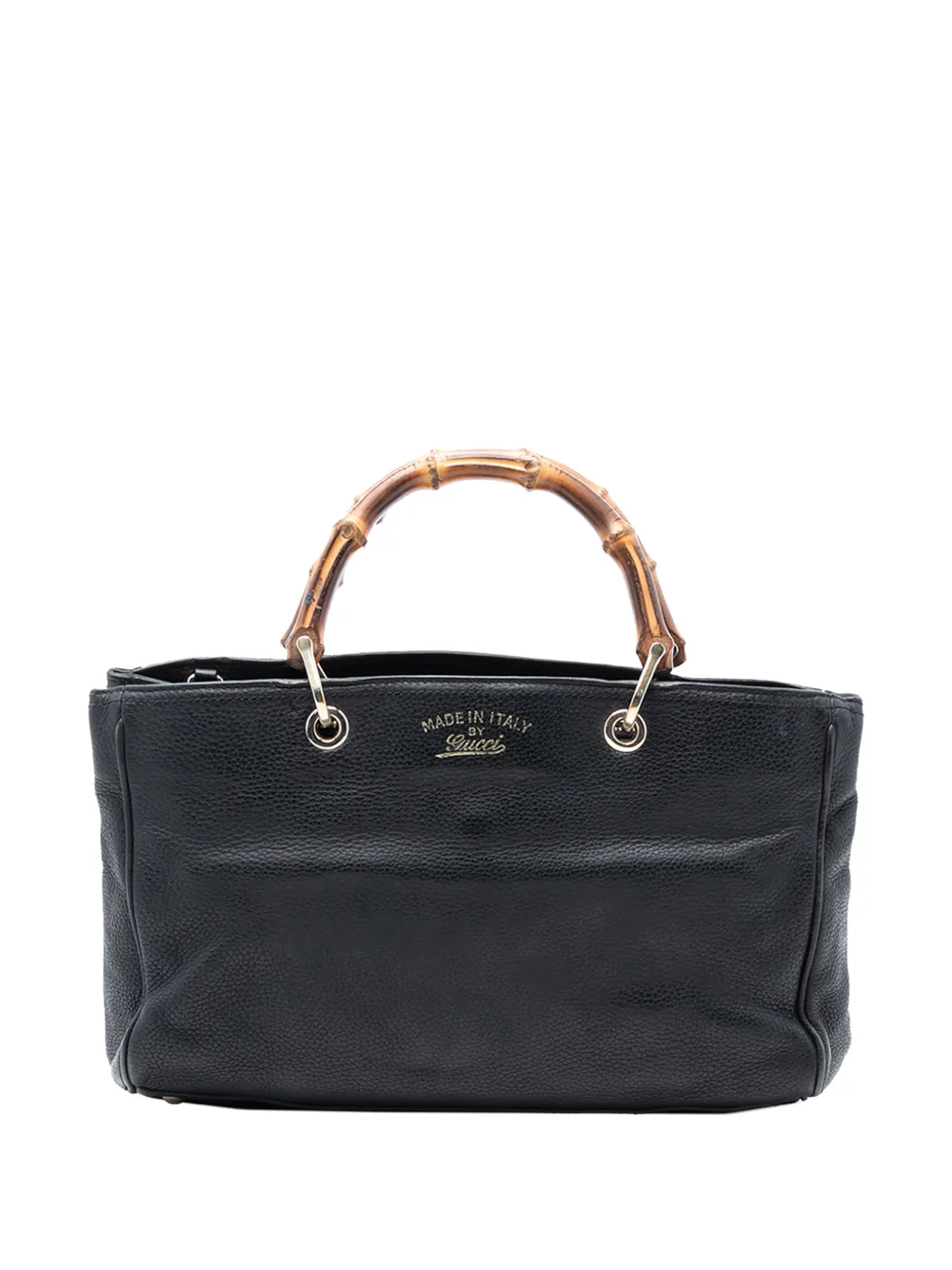Gucci Pre-Owned 2016-2025 Medium Calfskin Bamboo Shopper satchel - Nero