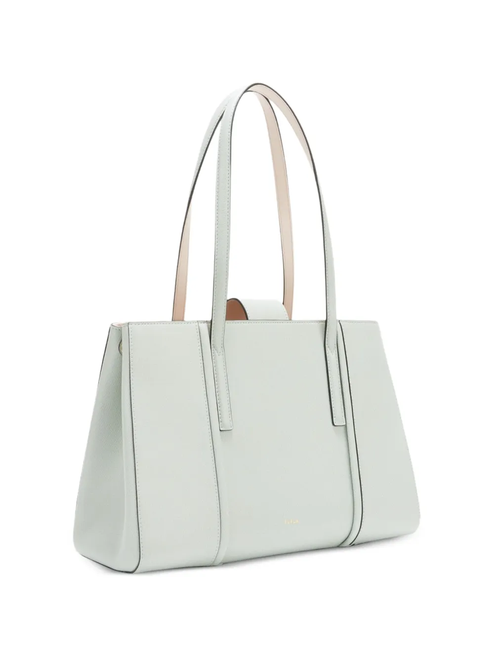 Furla Riva shopper van bewerkt leer Groen