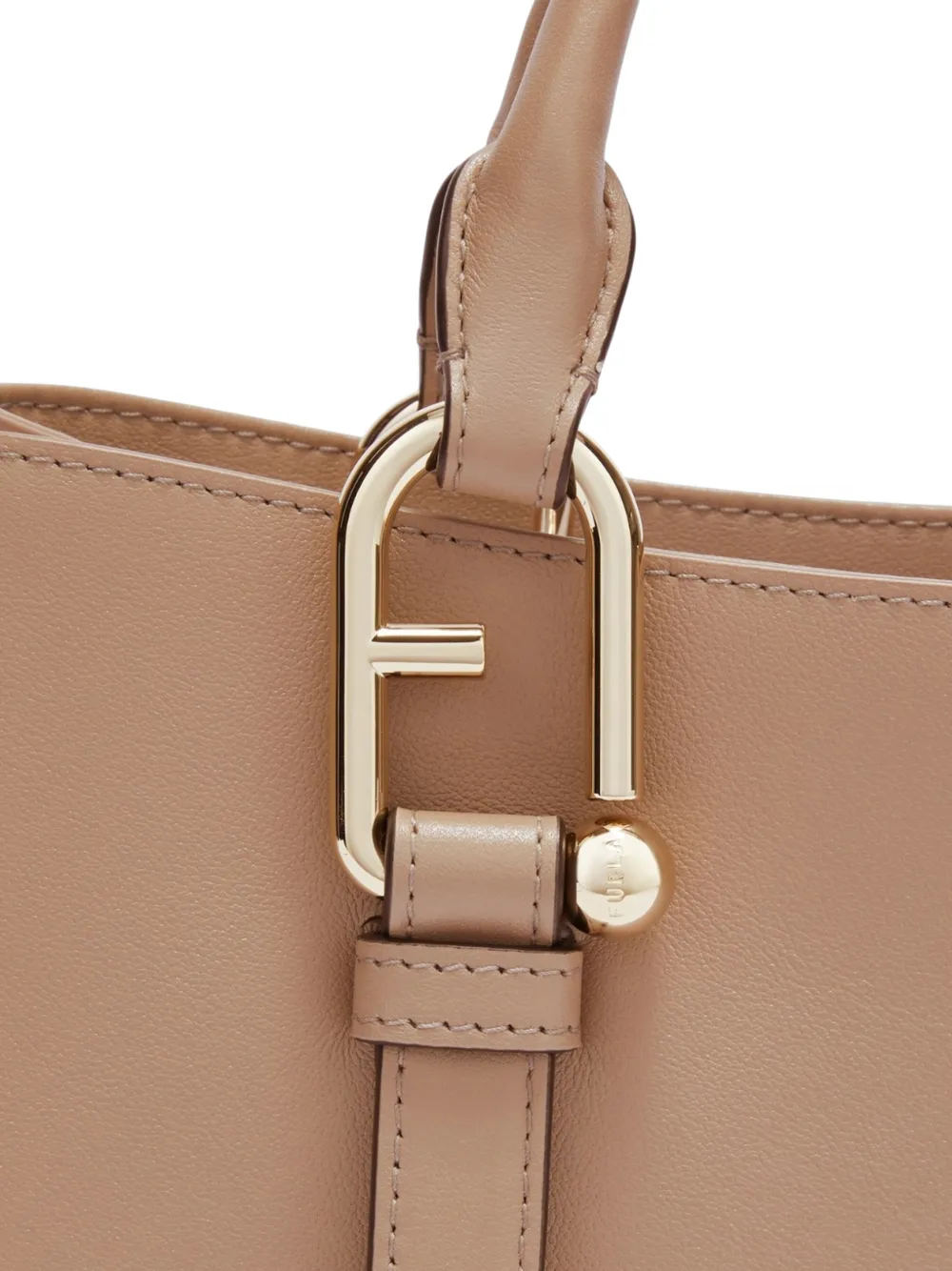 Furla Shopper met logo Bruin