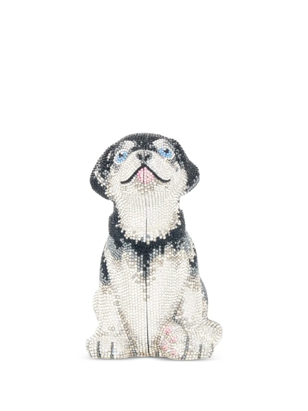 Judith Leiber Puppy Sadie crystal-embellished clutch bag - Bianco