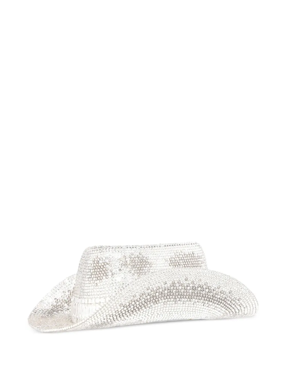 Judith Leiber Hoed clutch verfraaid met kristallen Wit