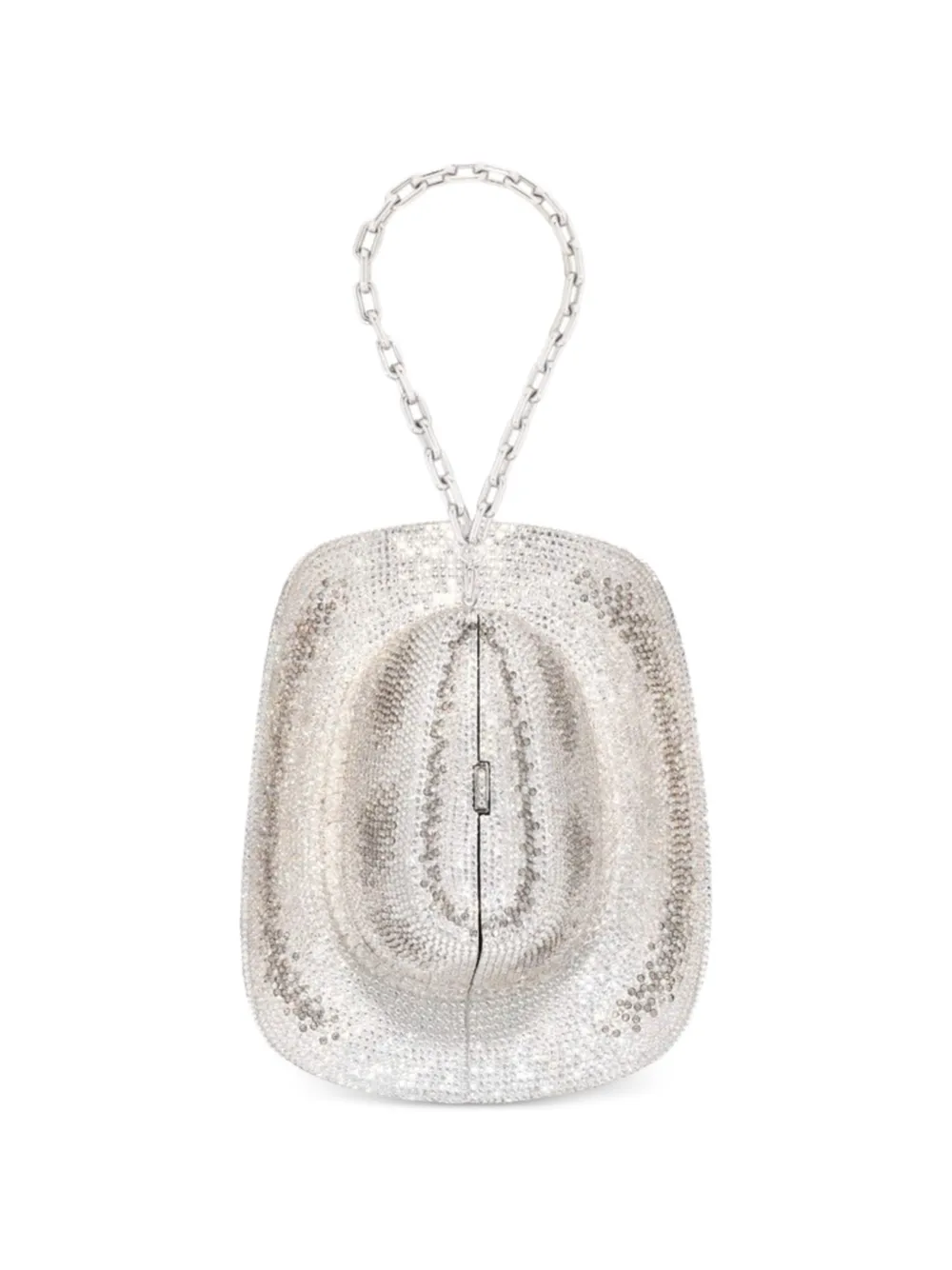 Judith Leiber Hoed clutch verfraaid met kristallen Wit