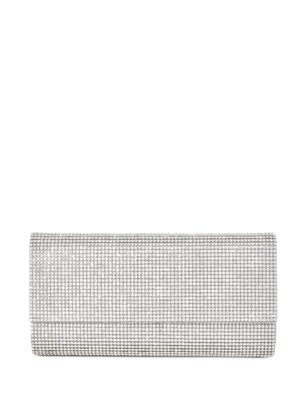 Judith Leiber Kristallverzierte Clutch mit Kettenriemen - Silber