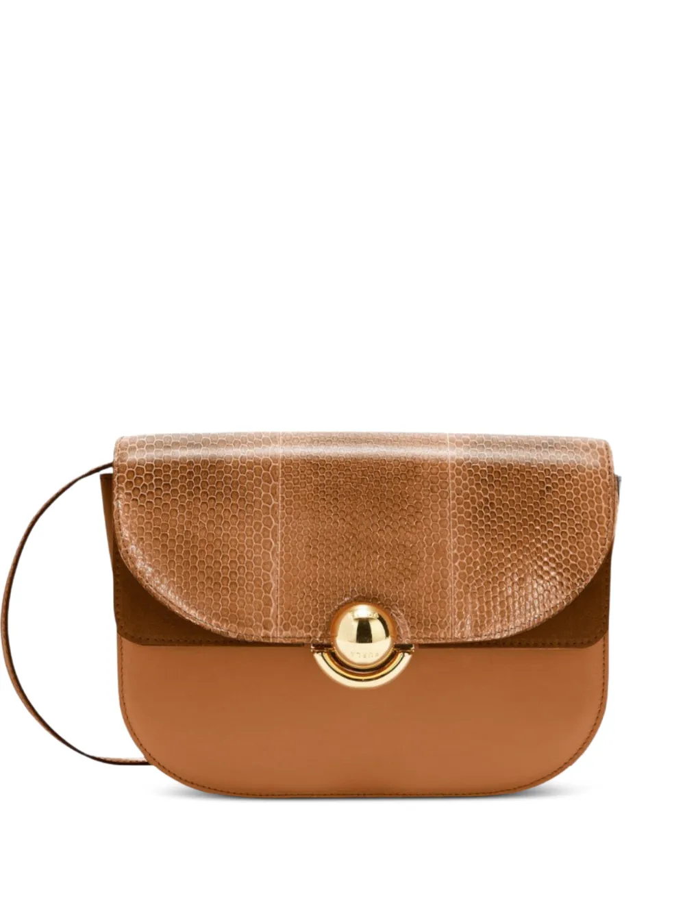Furla Sfera shopper met vlakken en slangenleer-effect Bruin