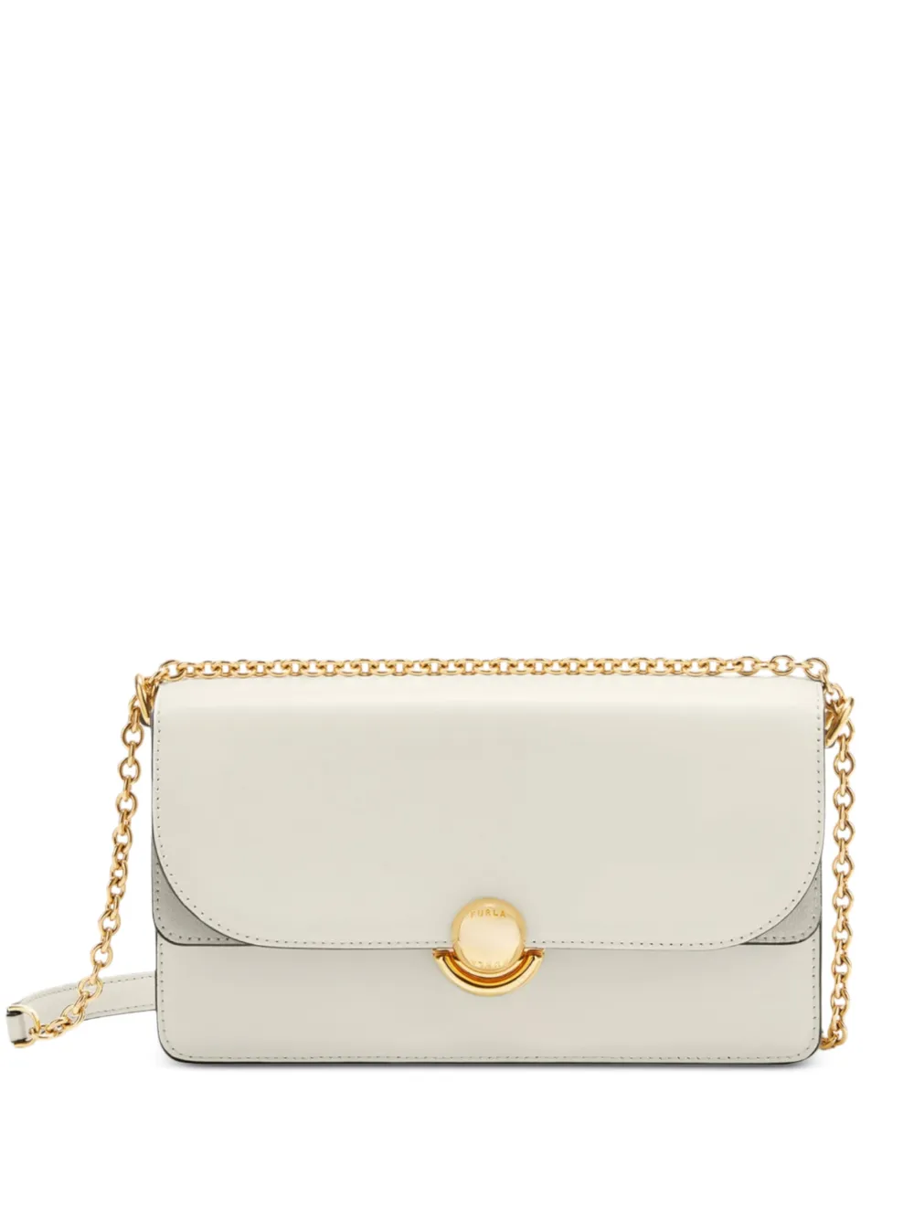 Furla Borsa a spalla con logo inciso - Bianco
