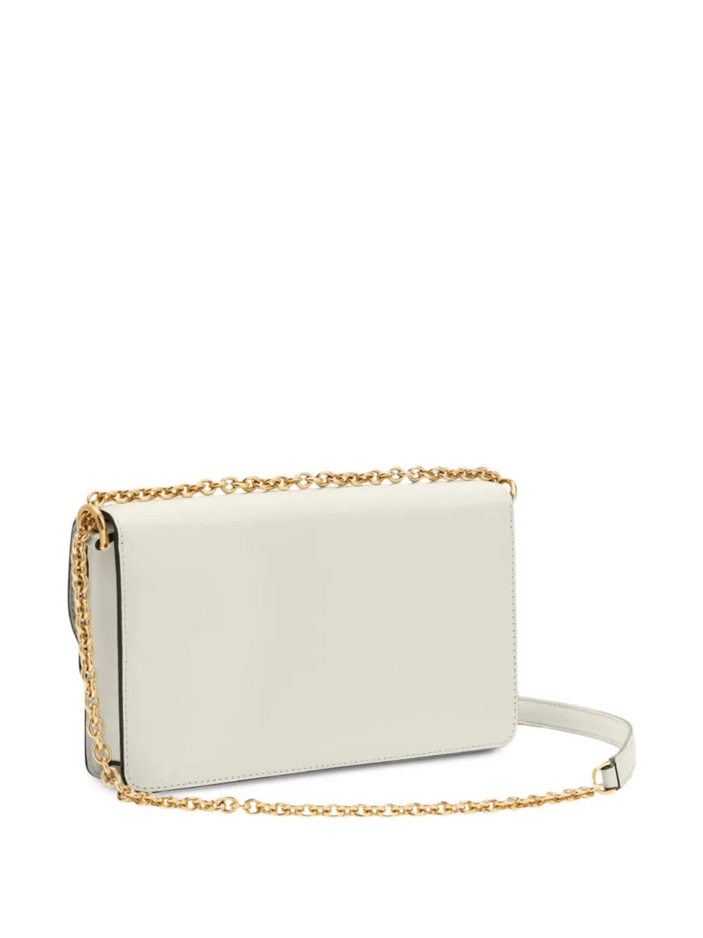 Furla Schouderband van schakelketting en gegraveerd logo Wit