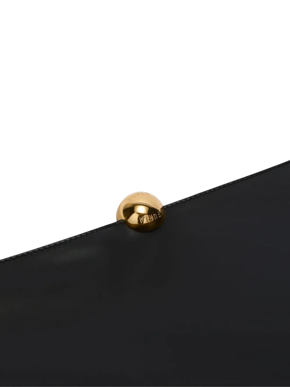 Furla Sfera Soft clutch met bolvormige gesp en gegraveerd logo Zwart