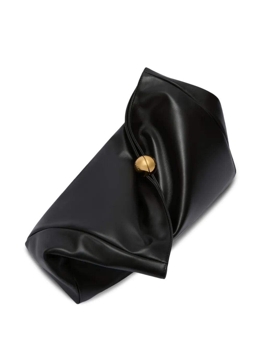 Furla Sfera Soft clutch met bolvormige gesp en gegraveerd logo Zwart