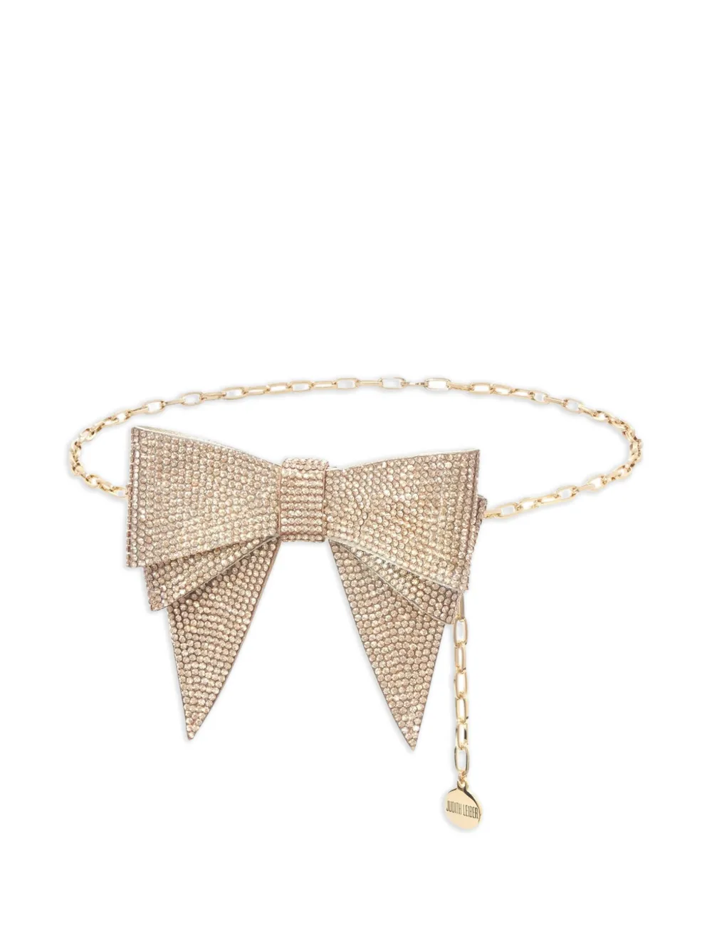 Judith Leiber bow-embellished belt - Oro
