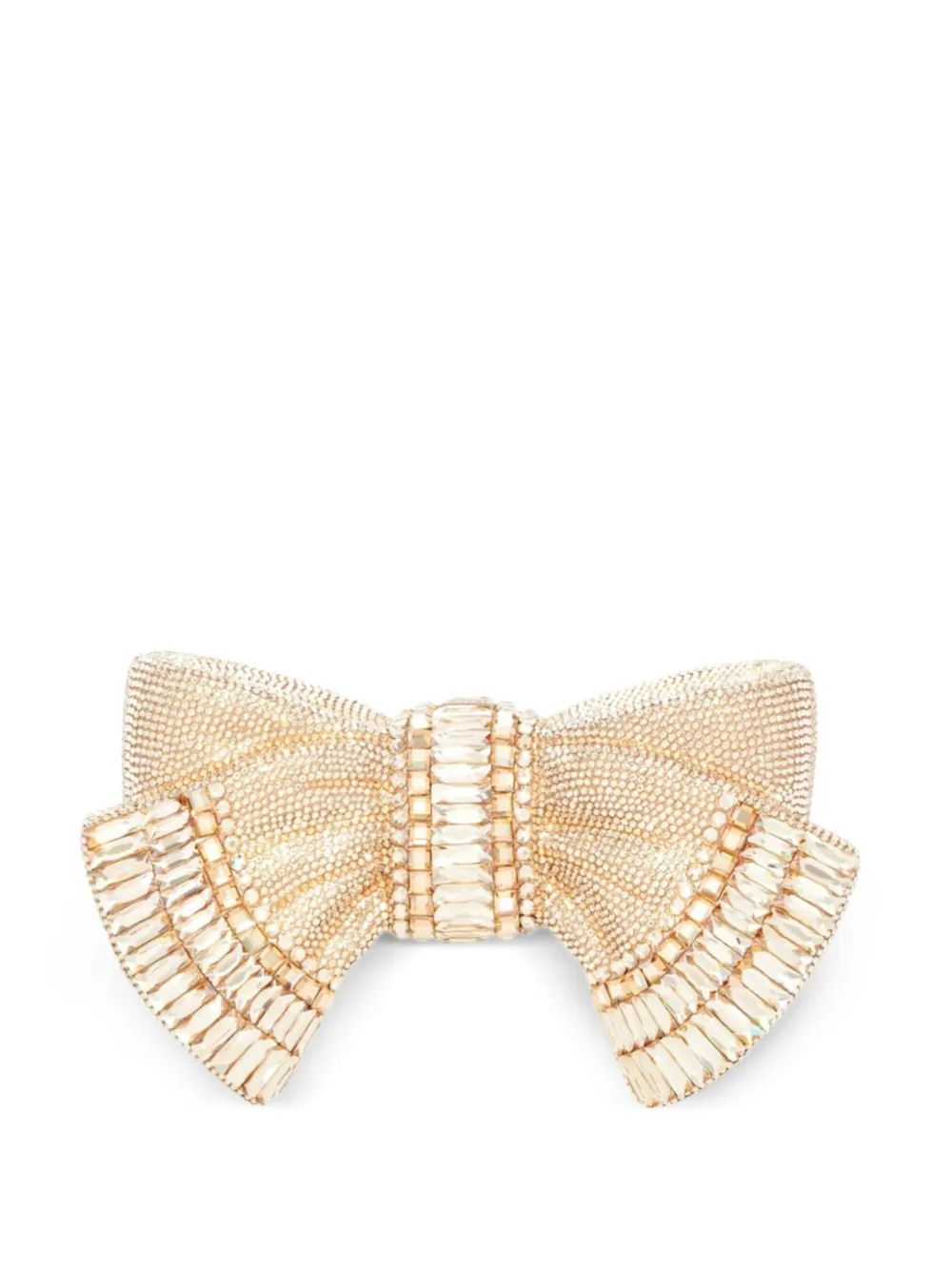 Judith Leiber Bow Deco Gems Champagne clutch bag - Oro