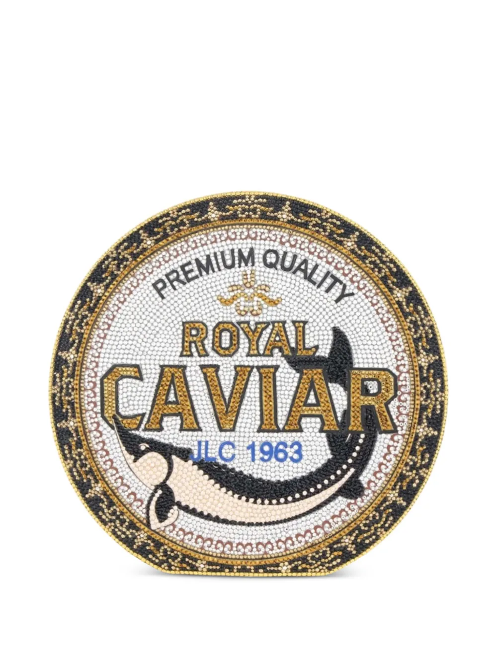 Judith Leiber Clutch Royal Caviar - Bianco