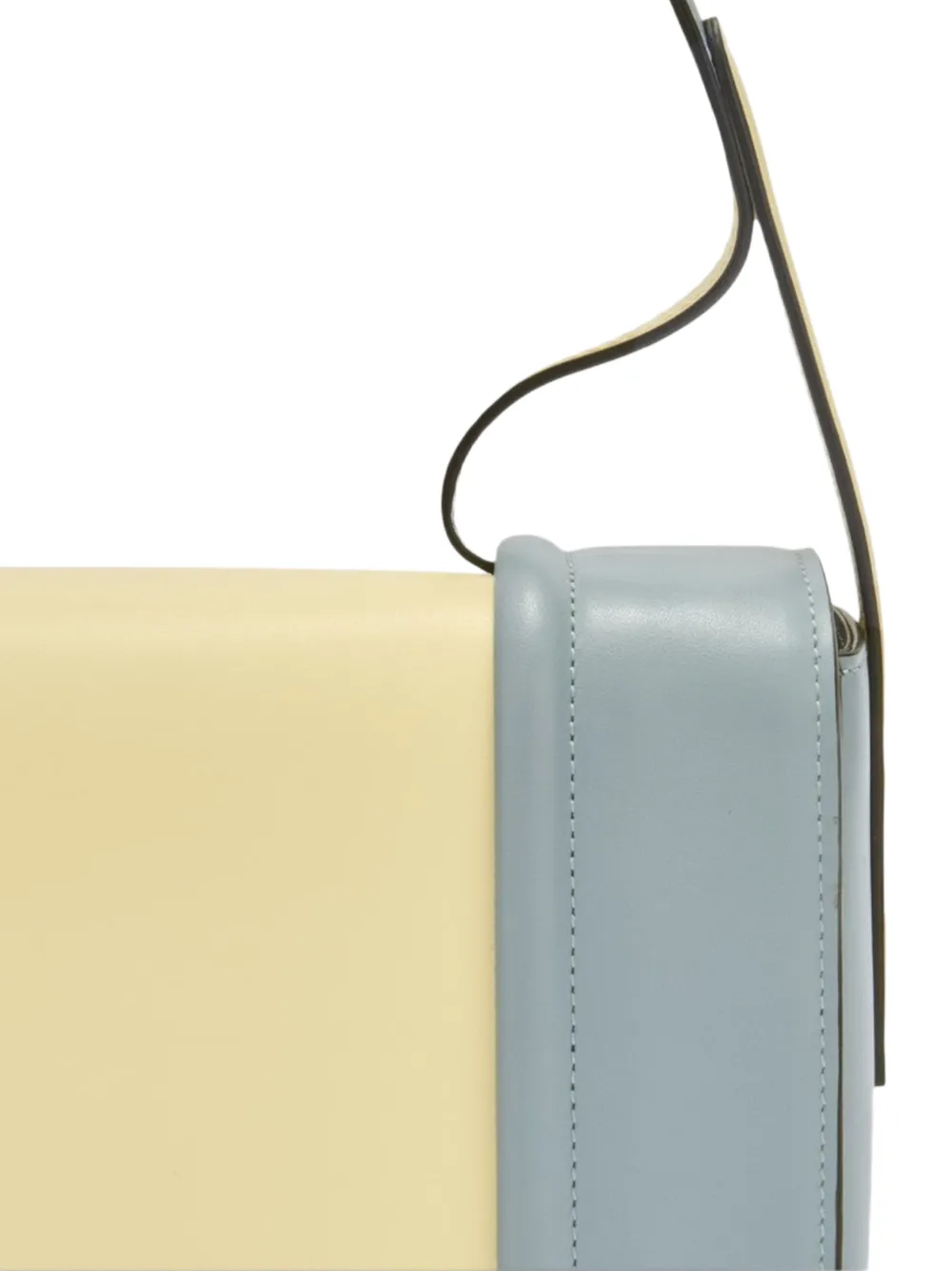 Furla Leren schoudertas met colourblocking Geel