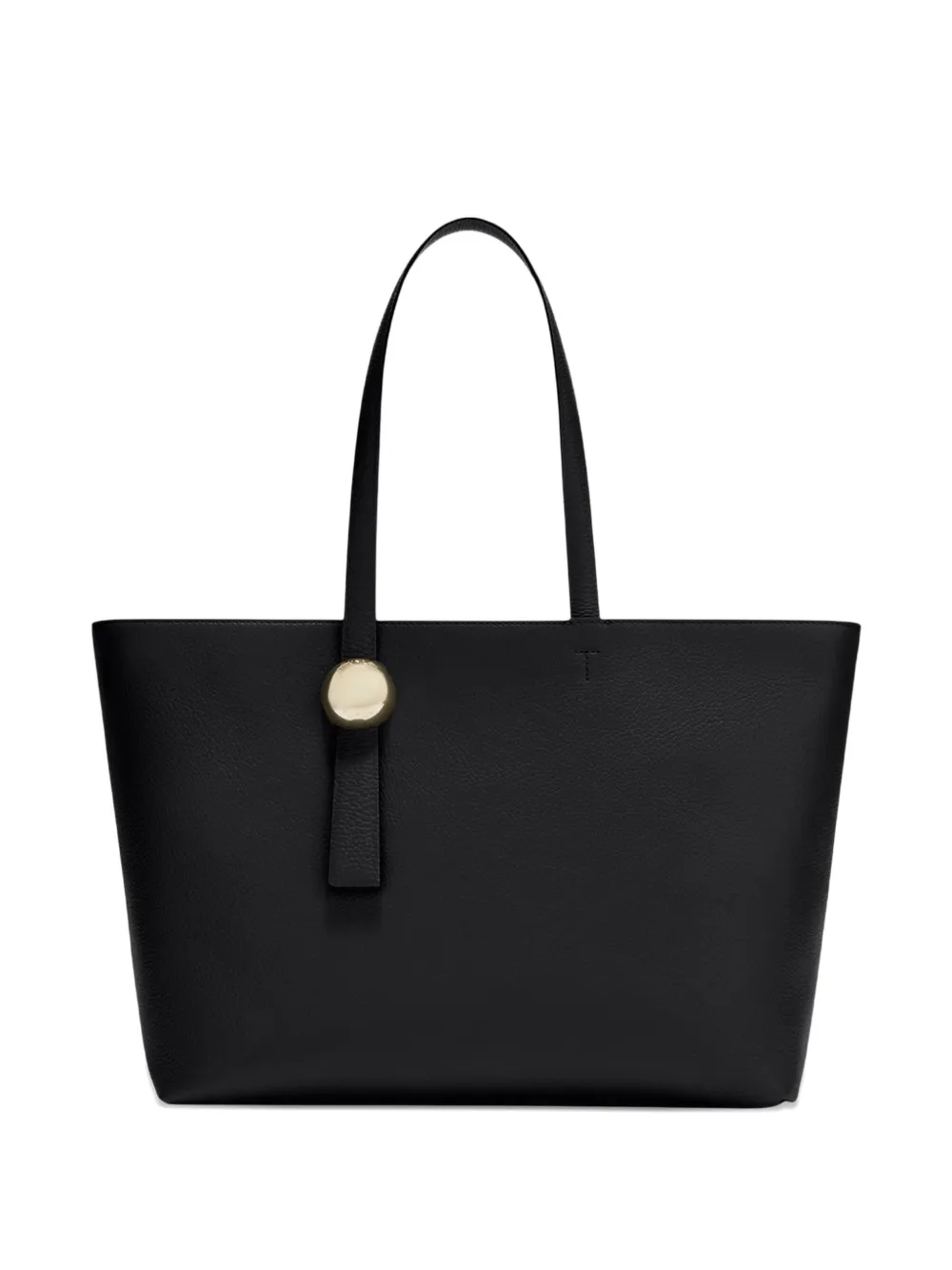 Furla shopper met gegraveerd logo en textuur Zwart