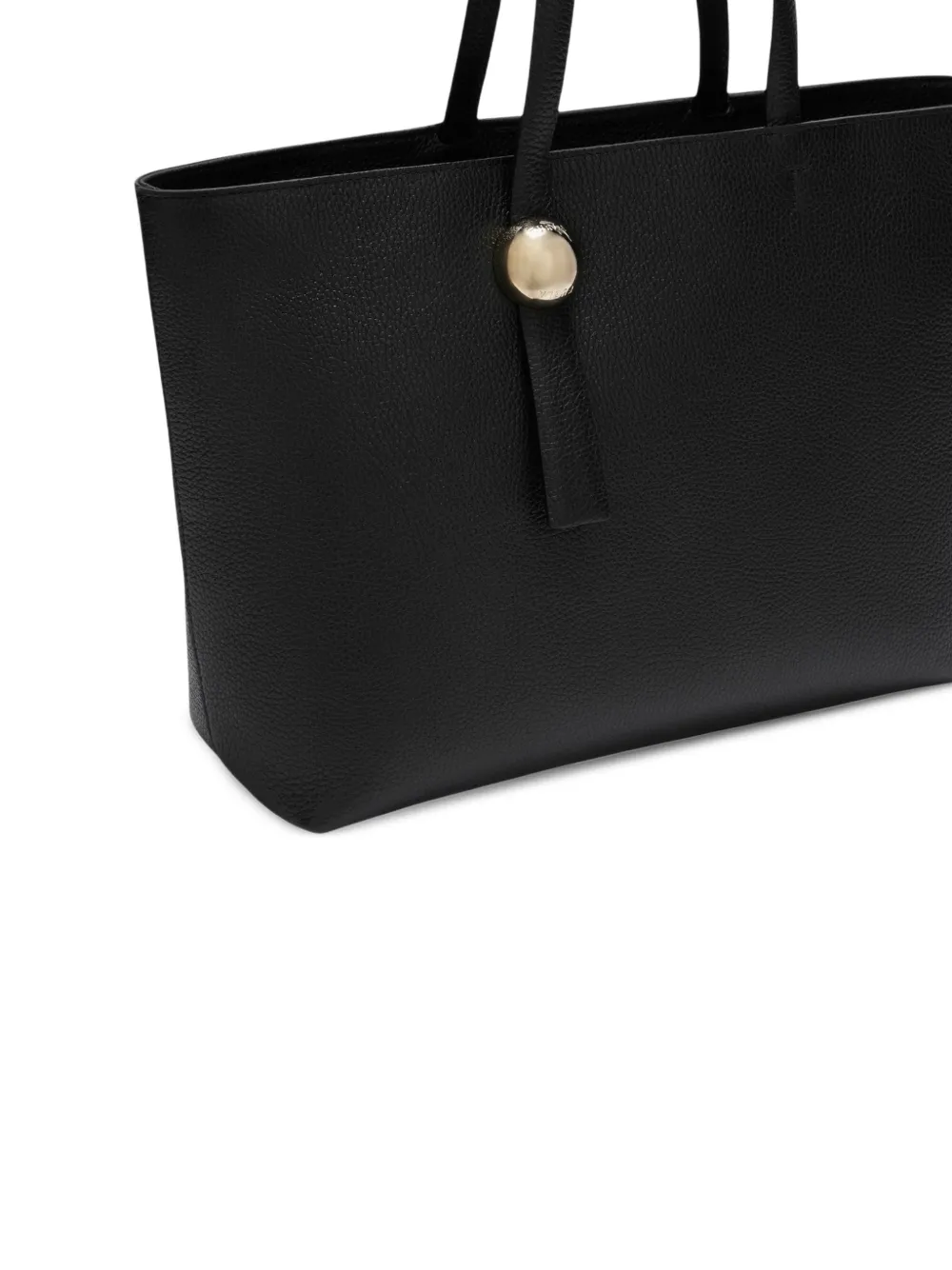 Furla shopper met gegraveerd logo en textuur Zwart