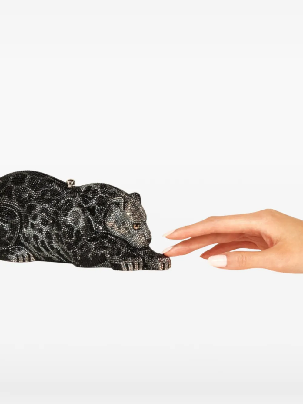 Judith Leiber Jaguar clutch verfraaid met kristallen Zwart