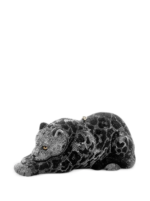 Judith Leiber bolso de mano con diseño de jaguar y aplique de cristales