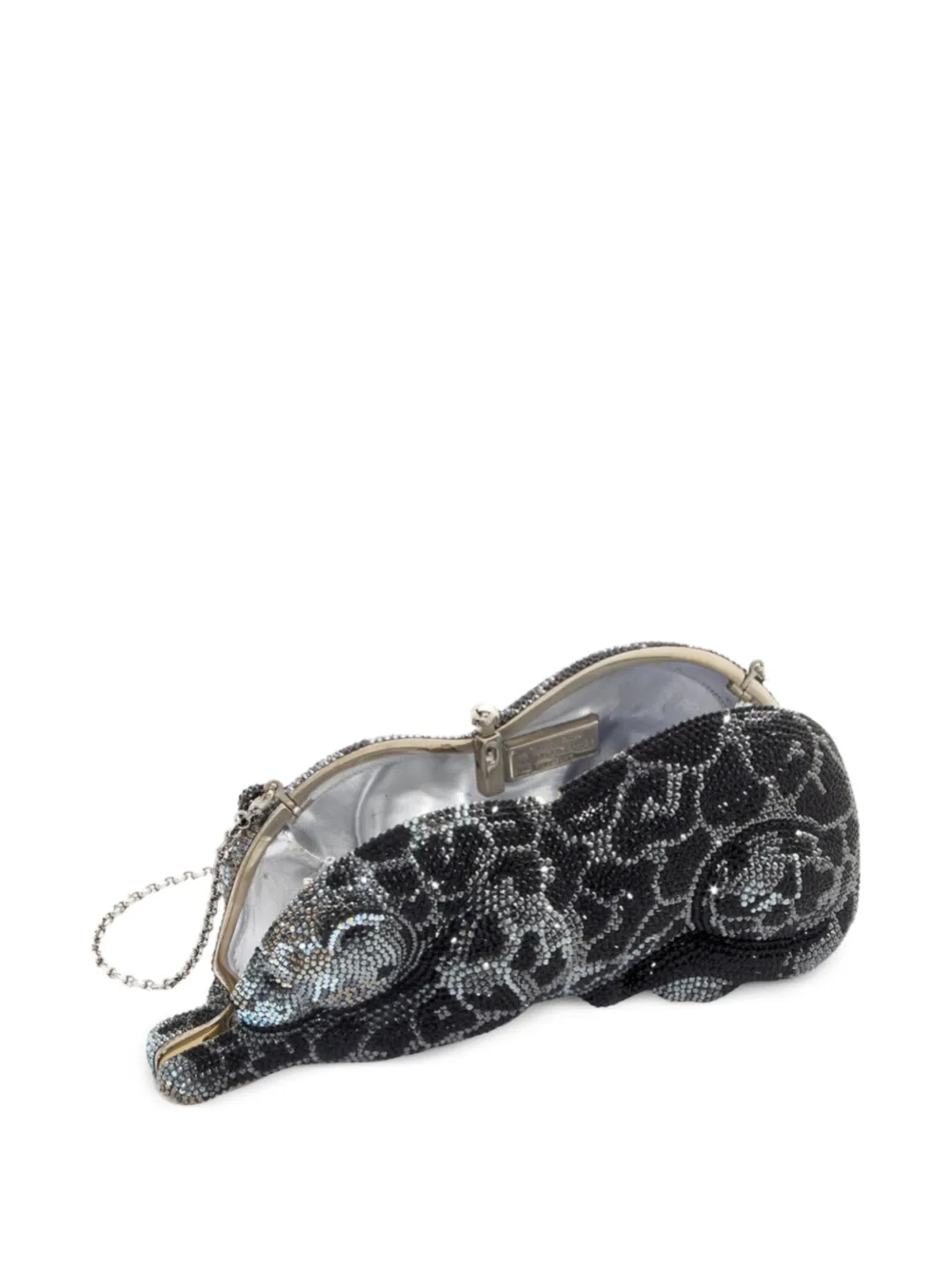 Judith Leiber Jaguar clutch verfraaid met kristallen Zwart