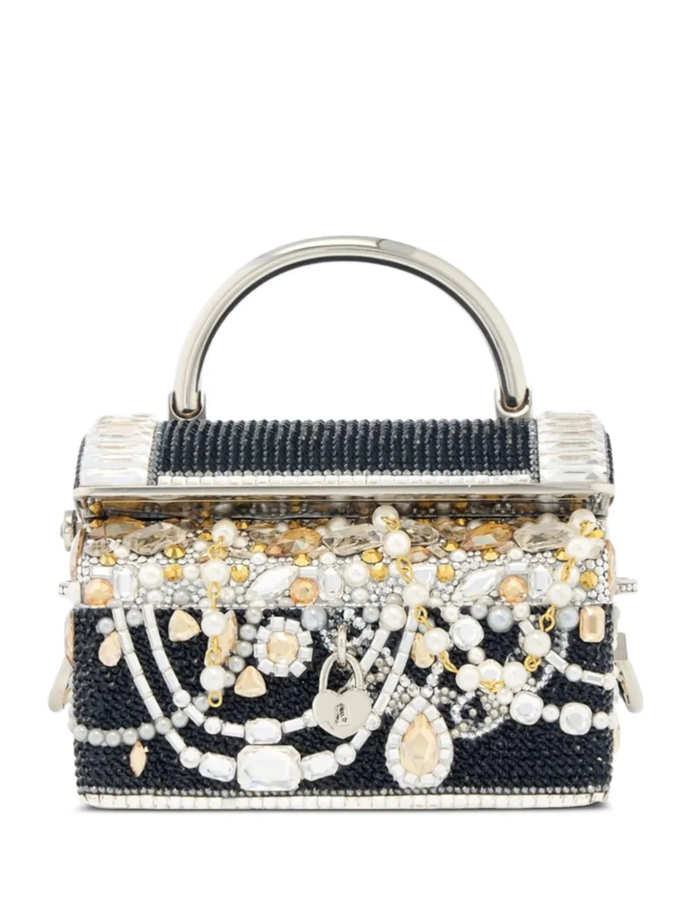 Judith Leiber crystal-embellished faux-pearl tote bag - Nero