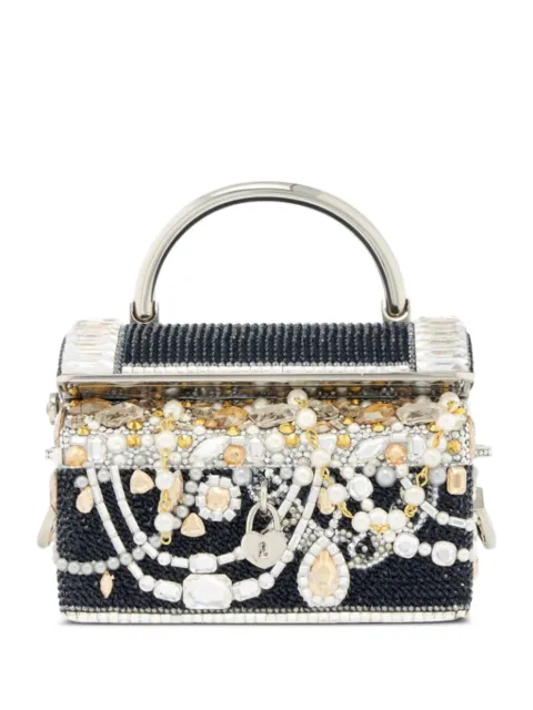 Judith Leiber crystal-embellished faux-pearl tote bag