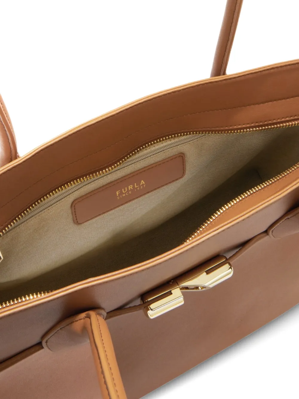 Furla Shopper met draaislot Bruin