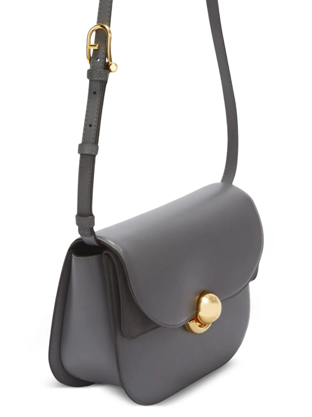 Furla Crossbodytas met omslag en logoplakkaat Grijs