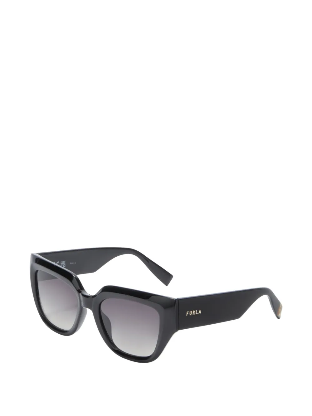 Furla Zonnebril met geometrisch montuur Zwart