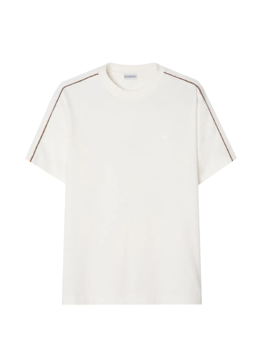 Burberry Check piping cotton T-shirt - Weiß