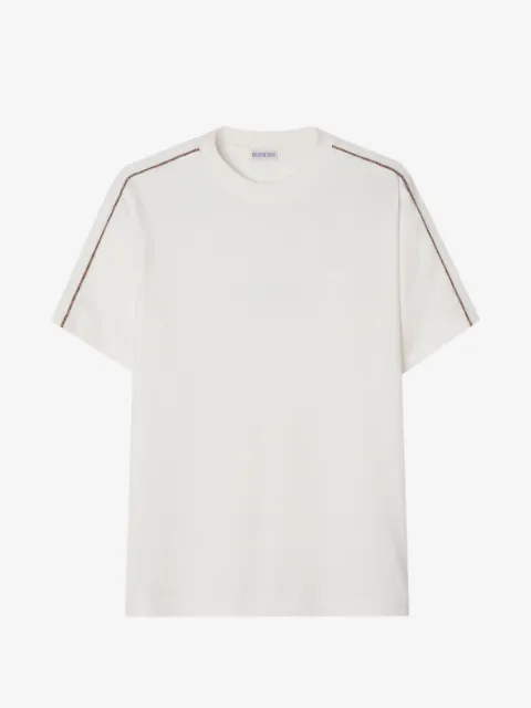 Burberry check piping cotton T-shirt